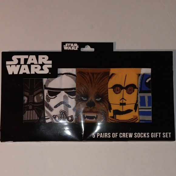 Star Wars Other - STAR WARS CHARACTER CREW SOCKS SET - BLACK, WHITE, BROWN, YELLOW, BLUE
